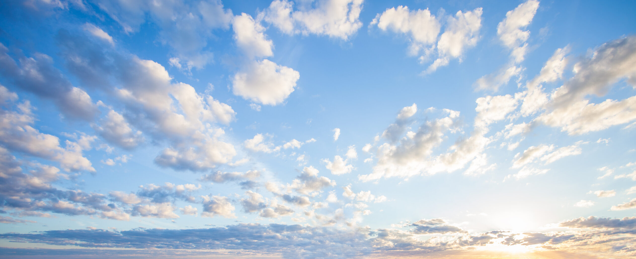 Blue sky clouds background. Beautiful landscape with clouds and